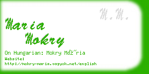 maria mokry business card